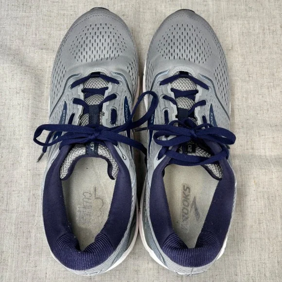 Brooks Beast 20 Shoes Grey Navy Blue Mesh Running Sneakers Men's Size 14 - Picture 7 of 11